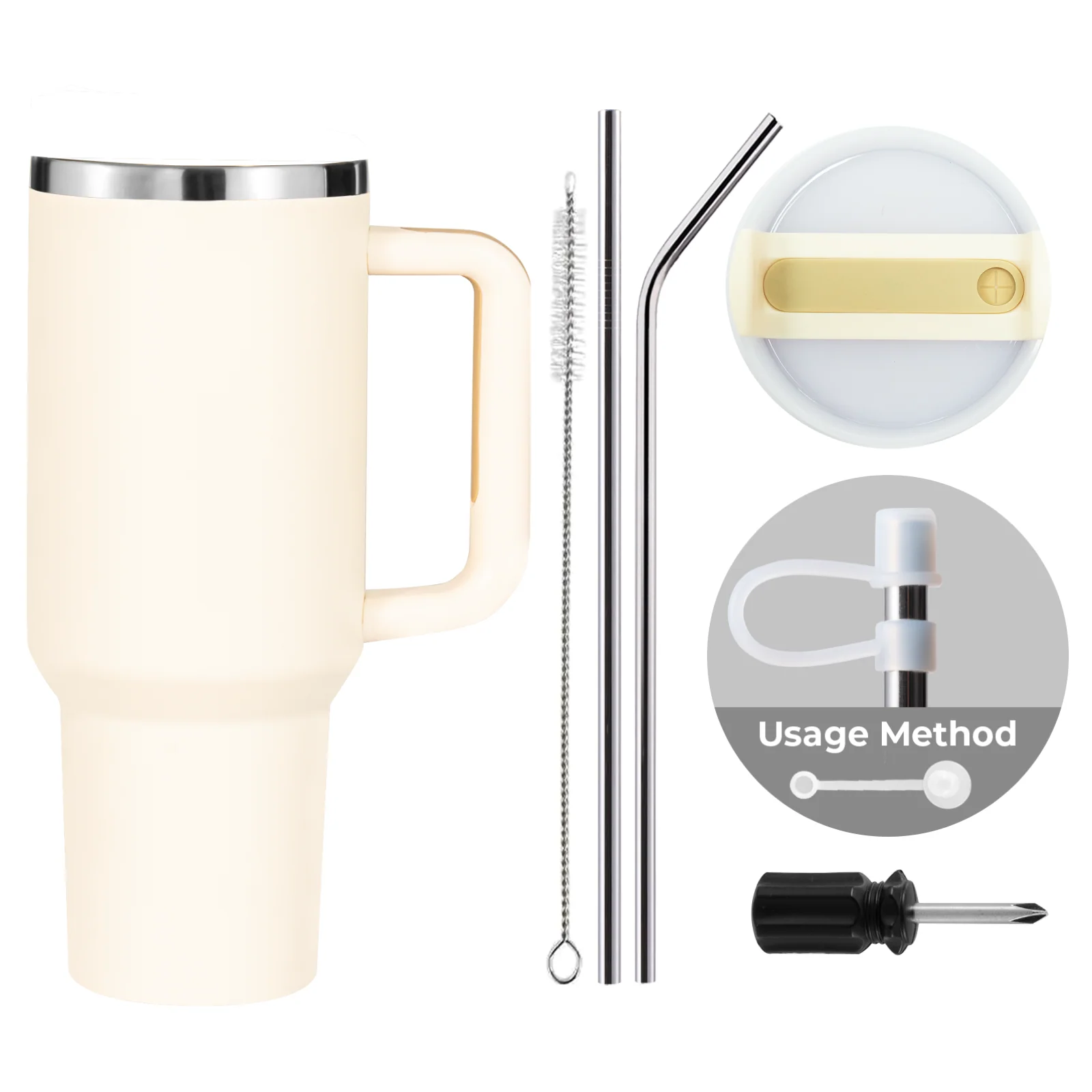 40oz Stainless Steel Tumbler with Removable Handle - Image 26